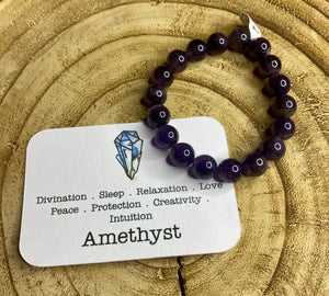 Amethyst Bracelet | 10mm Beads