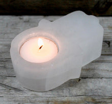 Load image into Gallery viewer, Selenite | Hamsa Candle Holder
