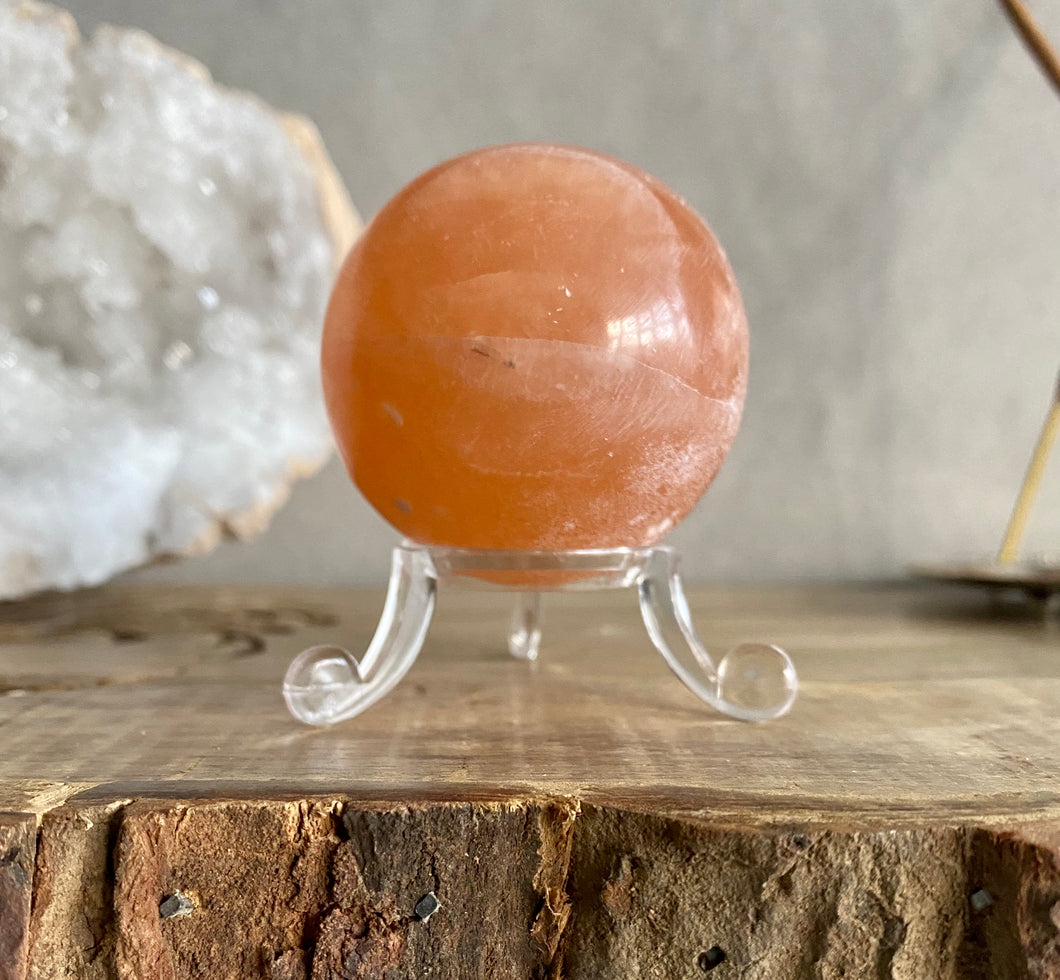 Sphere | Peach Selenite