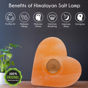 Himalayan Salt Heart Tealight Holder