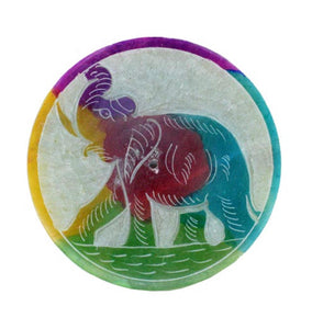 Soapstone Incense Plate | 5”| Elephant