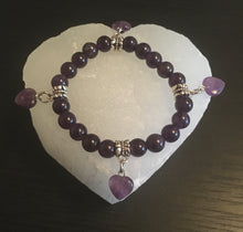 Load image into Gallery viewer, Amethyst Bracelet | 4 Hearts
