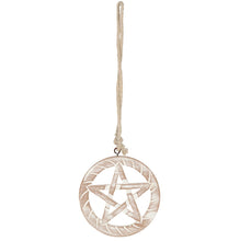 Load image into Gallery viewer, Wooden Pentagram Hanging Decoration
