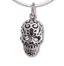 Load image into Gallery viewer, Silver Pendant | Dainty Sugar Skull
