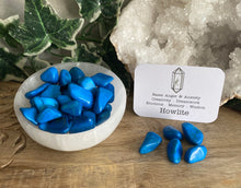 Load image into Gallery viewer, Tumble Stones | Dyed Howlite | Blue/Turquoise
