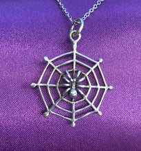 Load image into Gallery viewer, Silver Pendant | Spider Web
