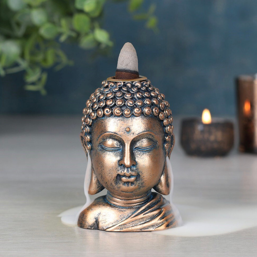 Backflow Burner | Bronze Buddha Head