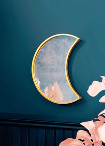 Gold Crescent Moon Mirror