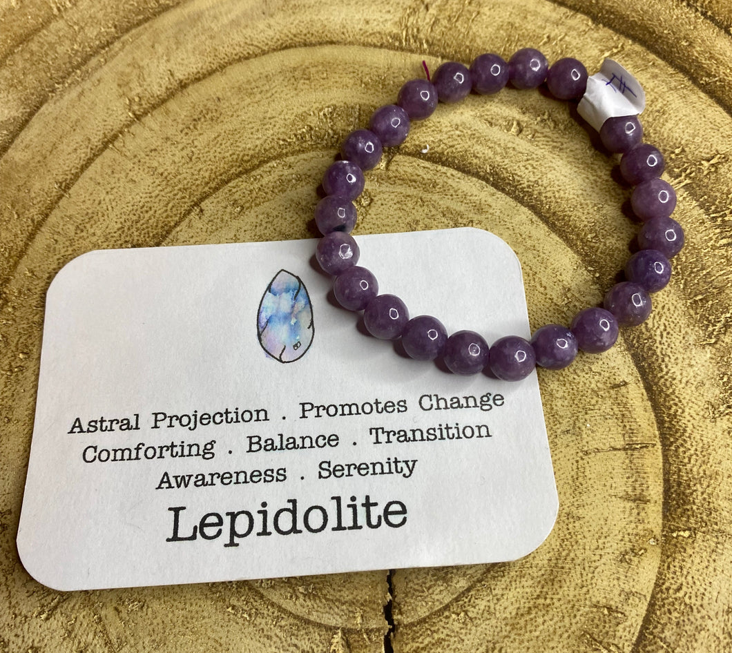 Bead Bracelet | Lepidolite