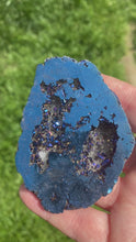 Load and play video in Gallery viewer, Blue Aura Quartz Geode
