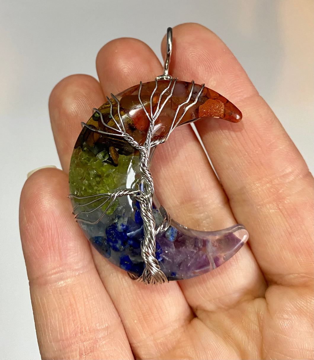 Moon | Wire Wrapped Tree of Life | Orgonite Chakra
